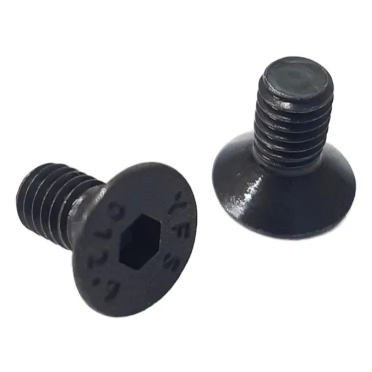 Parafuso Chato Allen M4x8mm Oxidado Preto