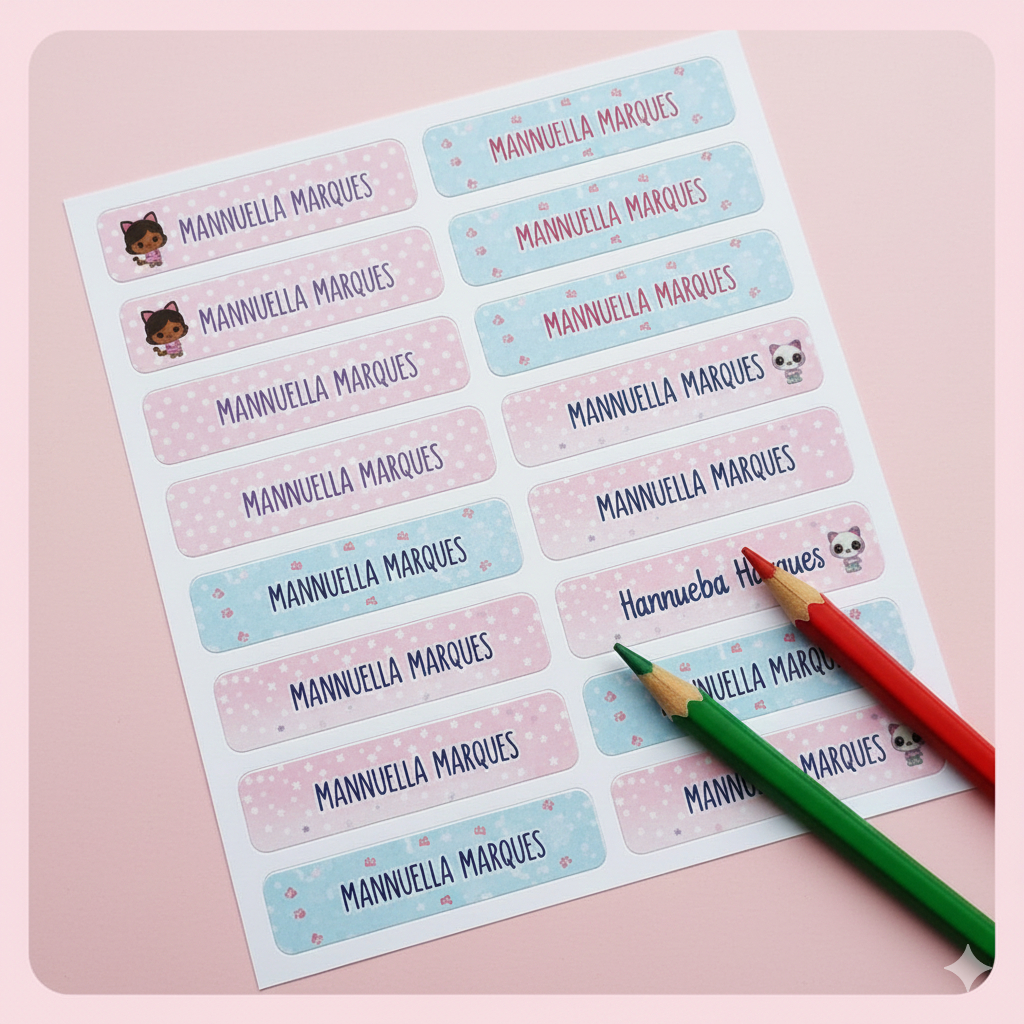 Etiquetas Adesivas Personalizadas | Resistente a agua | Escolha o Tema 🎨 em Oferta na Shopee