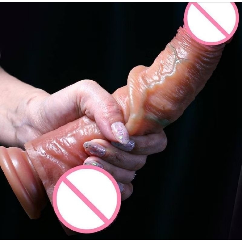 Pênis de Borracha Realista Dildo Macio de Silicone Liquido serve em Cinta Peniana Sexy shopi