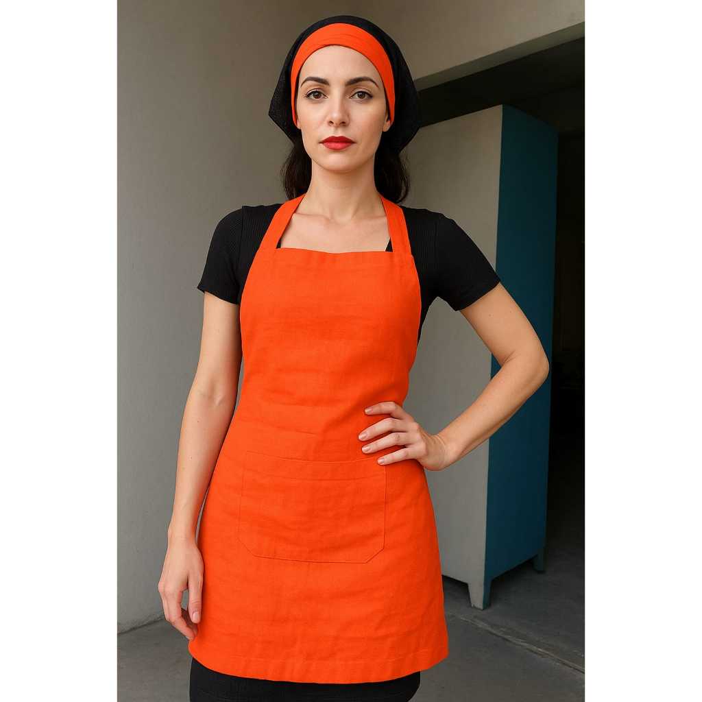 Aventais oxford com bolso 80x60 cm, Kit com 1, 2, 3 ou 4 unidades