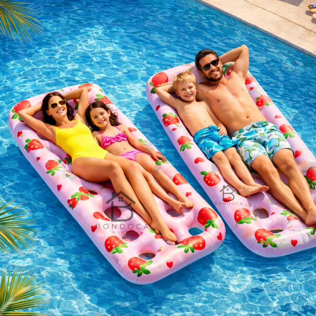 Colchão Boia Inflável Bronzear Na Piscina Praia Luxo Premium