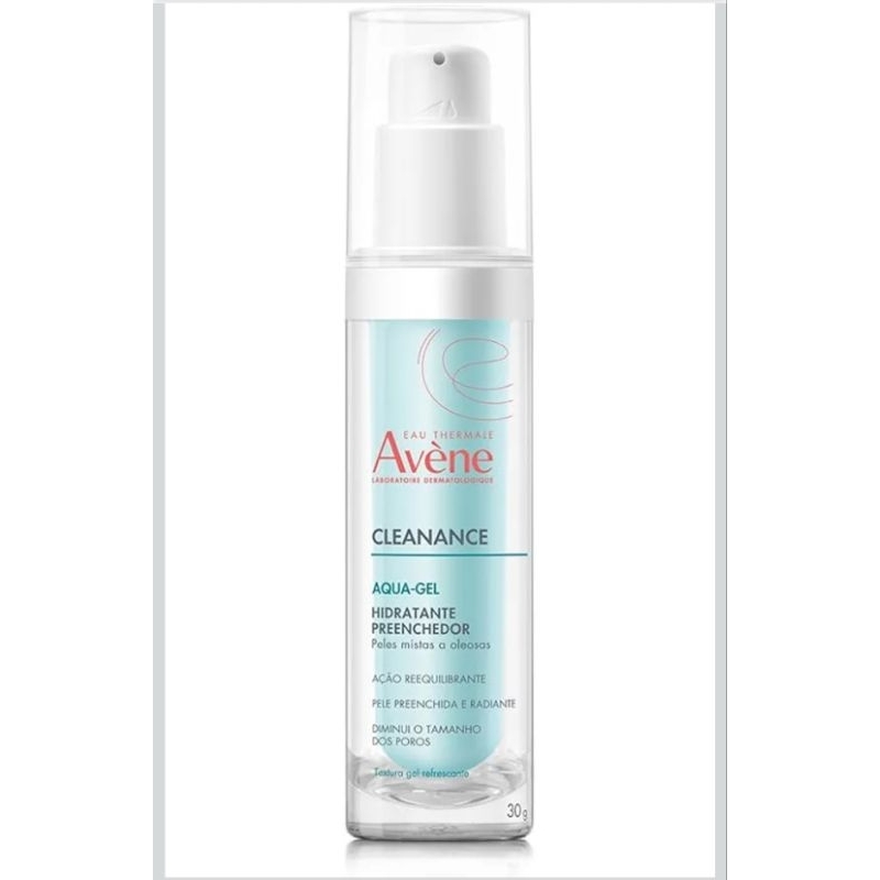 Avène Cleanance Aqua-Gel Hidratante, Hidrata por 24h, Reduz Poros, Controla a Oleosidade e Uniformiza a Pele, 30g