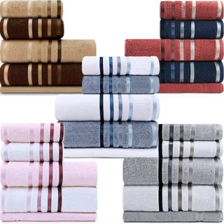 Jogo de Toalhas 2 Peças Karsten Lumina Fio Penteado Luxo (Banho + Rosto) em Oferta na Shopee