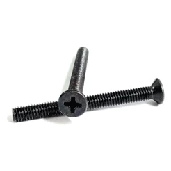 Parafuso Chato Phillips M4x40mm Oxidado Preto