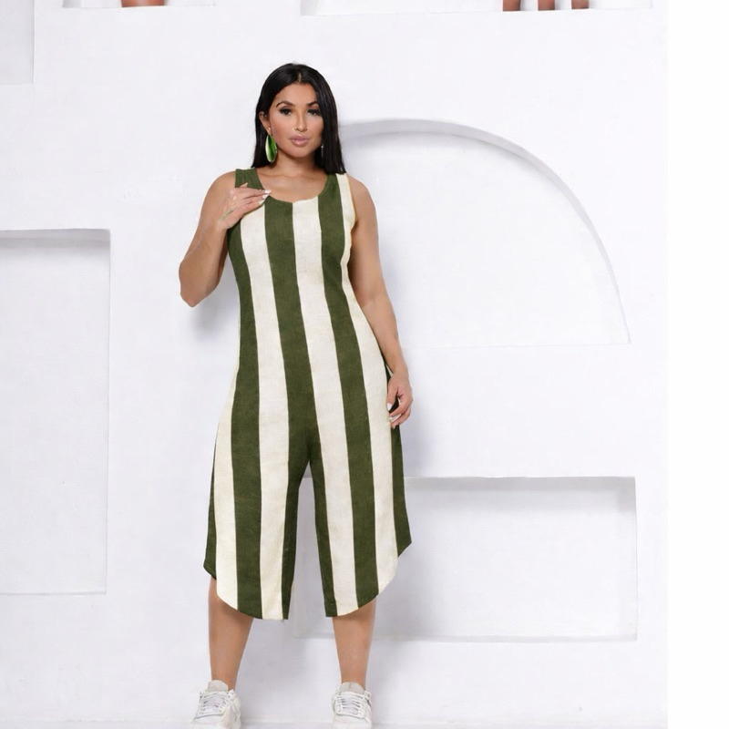 macacão casual midi  pantacurt listrado festa soltinho moda feminino lançamento mais vendidos em Oferta na Shopee