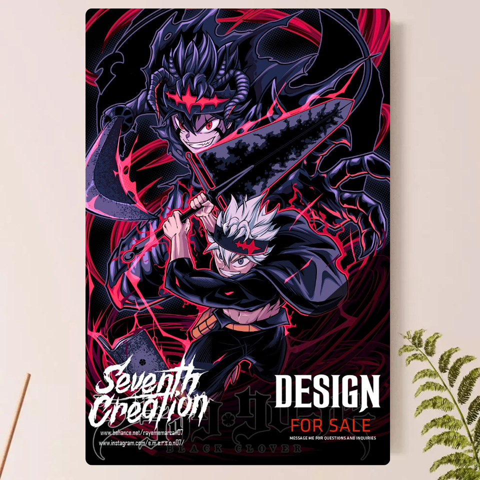 Quadro Decorativo Black Anime Clover Asta Yuno Yami Noelle Placa Decorativa Personalizada 19X27 Decoração Quarto em Oferta na Shopee