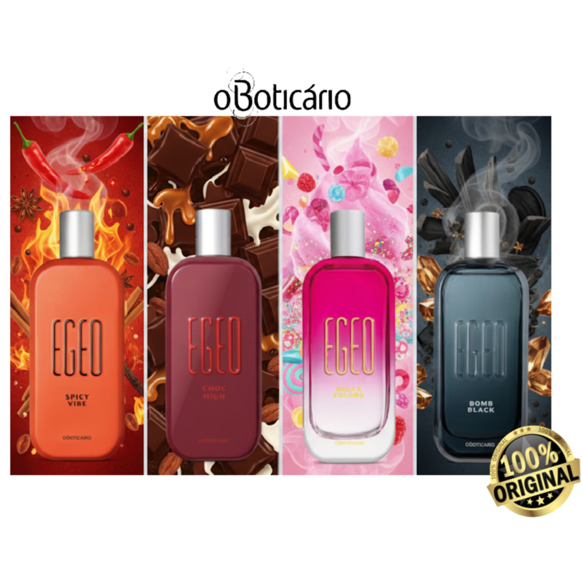 Egeo Choc High / Dolce Color / Spice Vibe / Bomb Black Desodorante Colônia 90ml.