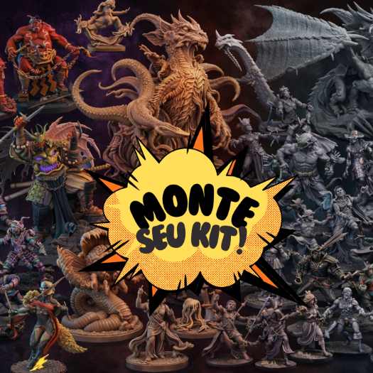 Miniaturas RPG kits personagens jogo tabuleiro D&D Dungeons and Dragons DnD