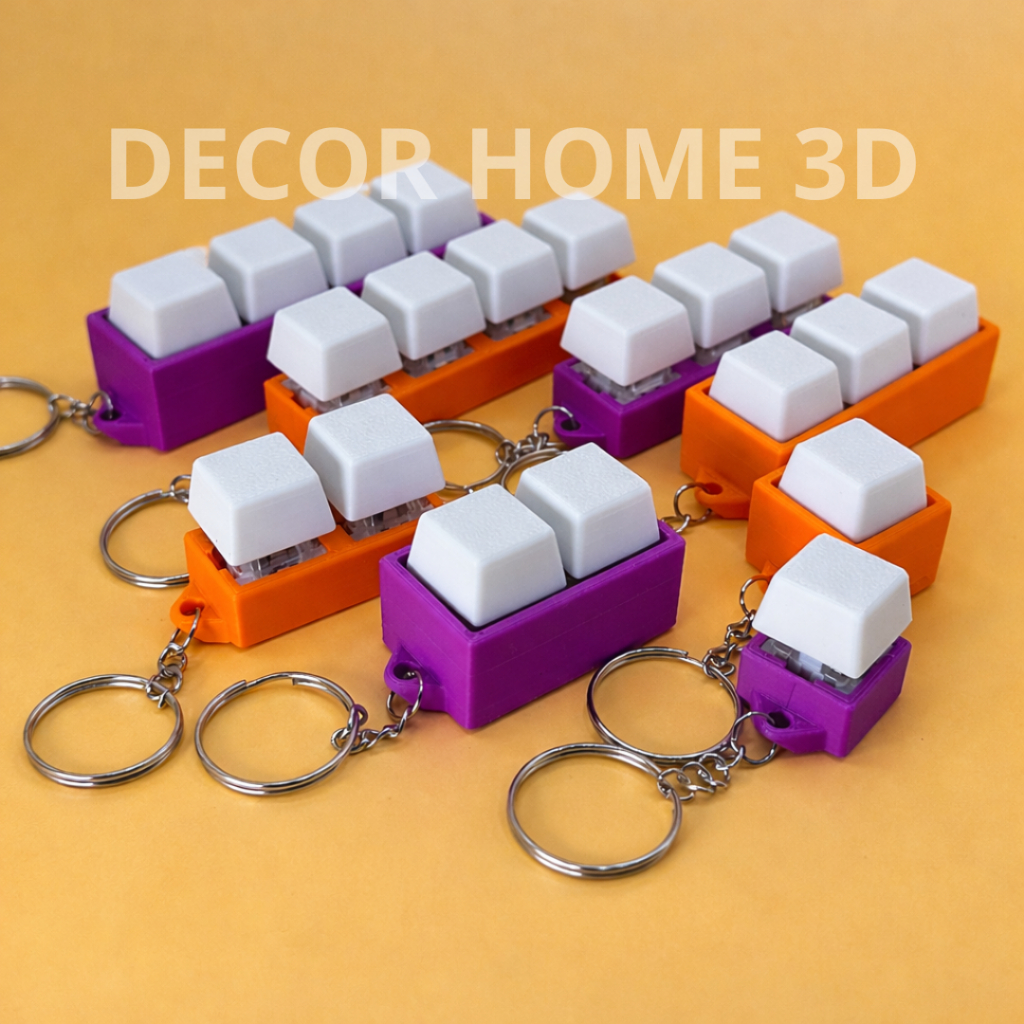 Chaveiro Teclado Mecânico Fidget | Brinquedo Anti Estresse com Switch Tecla Clicável