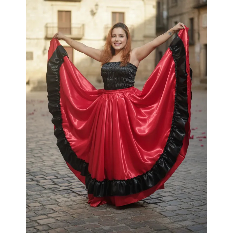 ROUPA SAIA E CORPETE DE POMBA GIRA SAIA GODE COM BABADO