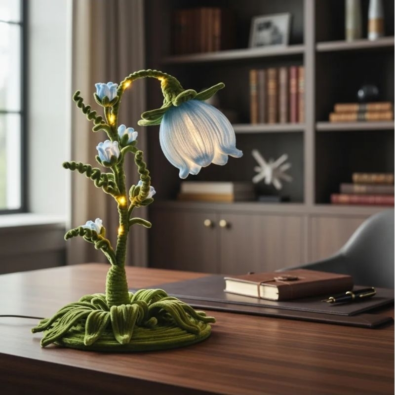 Luminária Tulipa Encantada Jardim das Tulipas Encantadas Flor Mágica Abajur de Mesa Presente