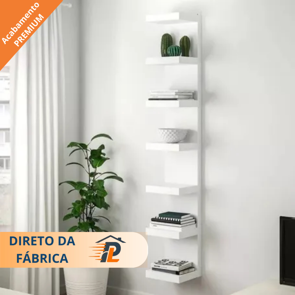 Torre Prateleira Estante MDF Multifuncional 85cm Sustentável Decoração Quarto Sala Cozinha Moderno