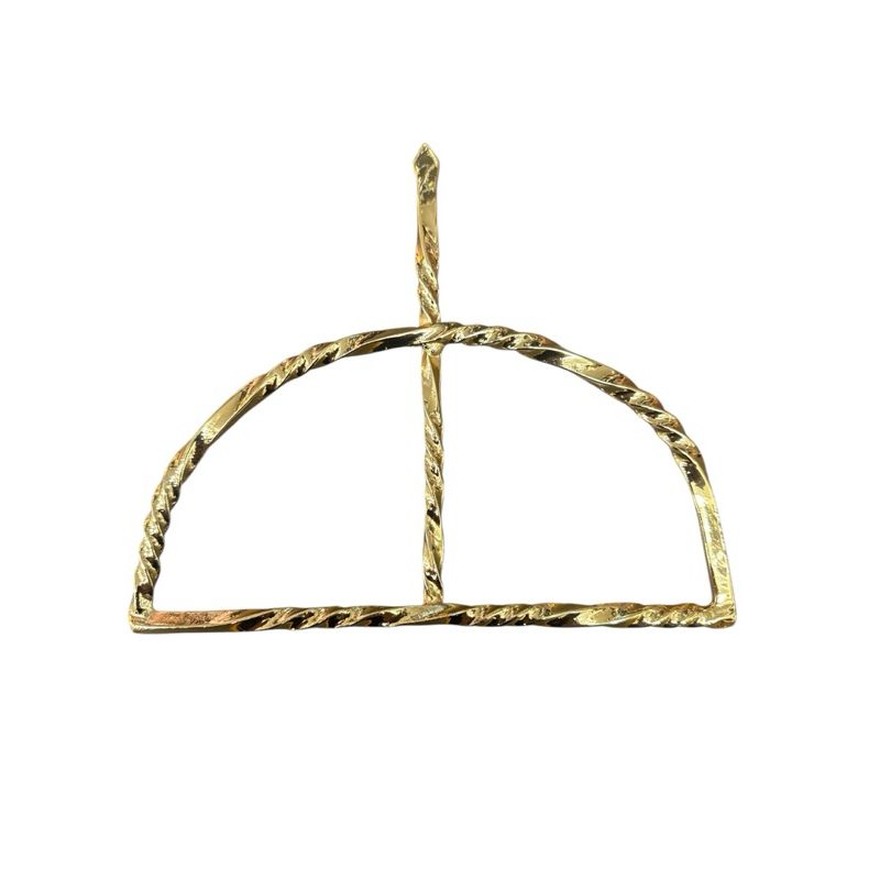 Ofa Luxo Torcido Dourado- 17cm Oxossi/ Logun Ede/ Oxum Candomblé Umbanda