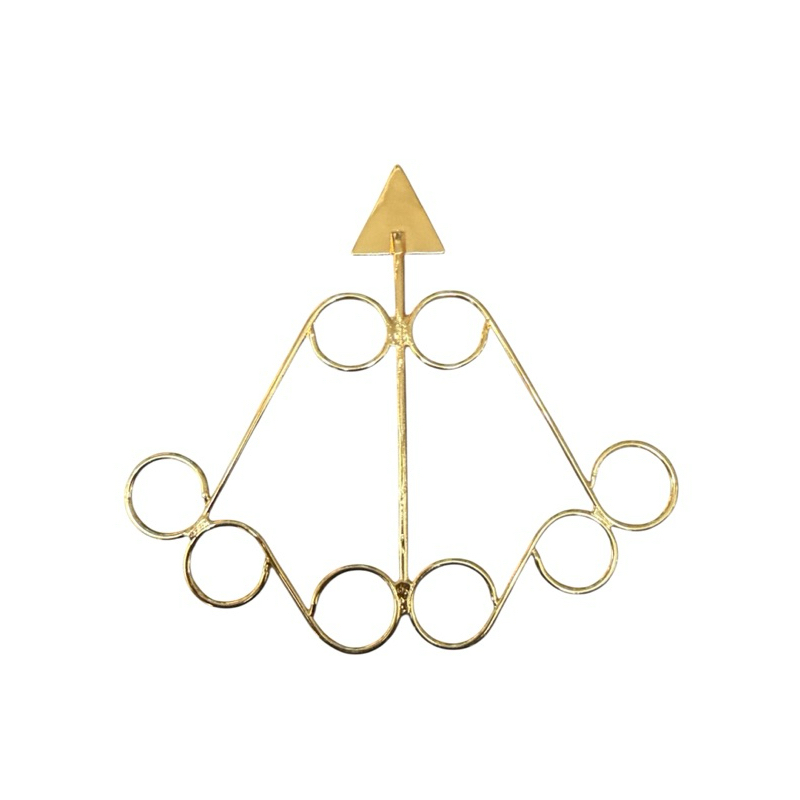 Ofa De Mão Luxo Dourado- 18cm Oxossi Candomblé Umbanda