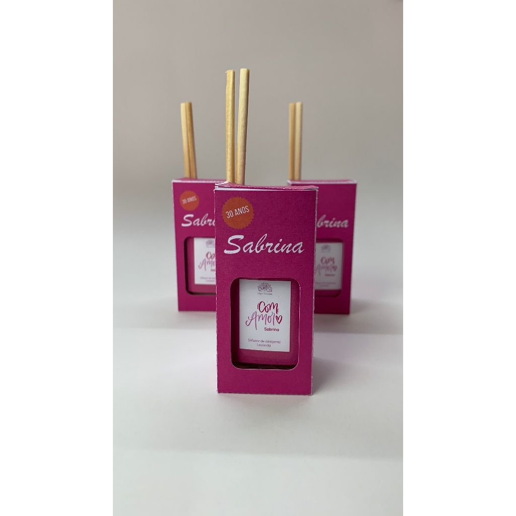 10/50 Lembranças Personalizadas Mini Aromatizador 40 ml. Difusor Casamento Chá de bebê Nascimento Cha de fraldas