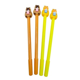 Caneta Gel Ponta Fina 0.5mm Capivara Bebendo Suco | Papelaria Criativa | Amarela e Laranja em Oferta na Shopee