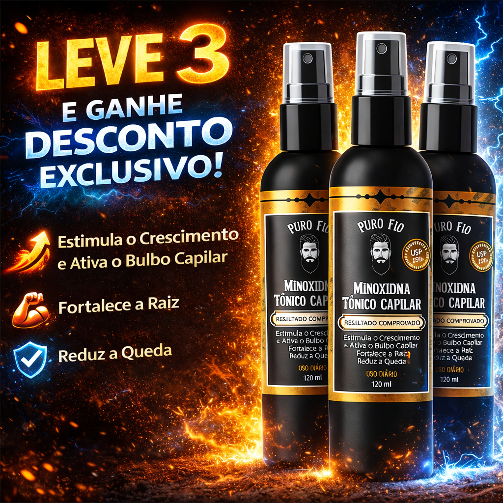 KIT 3X Pro Barber Tônico Capilar Poderoso Sérum de Crescimento Antiqueda para Cabelo Barba Bigode Sobrancelha ENVIO HOJE