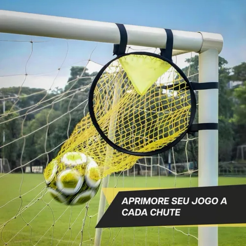 Alvo de Goleira Finalização Treinamento Futebol Aro Resistente com Rede Fácil Fixação Chute Ângulo em Oferta na Shopee