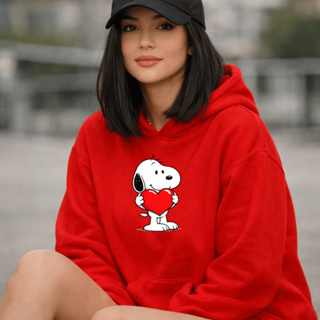 Moletom Feminino Canguru  Com Capuz e Bolso Confortável Estampado Snoop Lançamento 100% Algodao em Oferta na Shopee