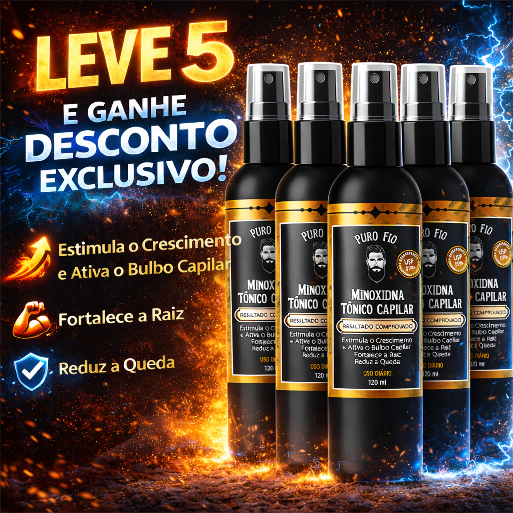 KIT 5X Pro Barber Tônico Capilar Poderoso Crescimento Antiqueda para Cabelo Barba Sobrancelha Bigode ENVIO IMEDIATO