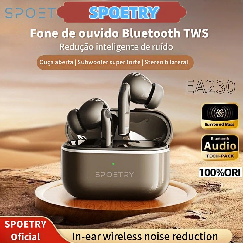 Fone de Ouvido Sem Fio EA230 Com Cancelamento De Ruído Bluetooth Pop-Up para iOS Android - SPOETRY em Oferta na Shopee