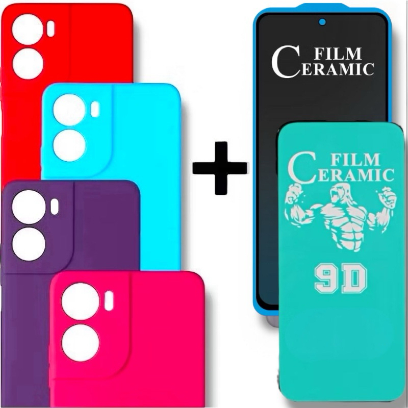 Kit Capa Capinha Veludo para Moto G06 + Pelicula Cerâmica em Oferta na Shopee