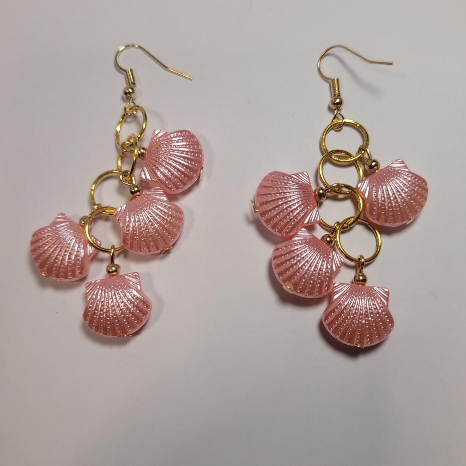 Brinco de Concha Sereismo Blogueira Rosa Pérola - Luxo em Oferta na Shopee