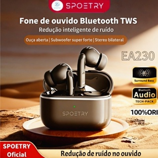 Fones de ouvido Bluetooth sem fio de alta qualidade com Redução de ruído SPOETRY EA230 em Oferta na Shopee