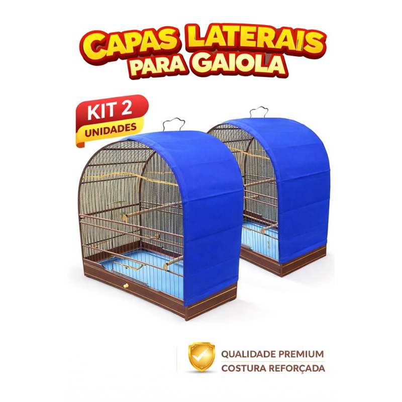 Kit 2 Capas Laterais Para Gaiola Varias Medidas Costura Reforçada