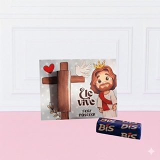 Kit 30 50 70 100 Cartão Card para Chocolate Bis Páscoa Cristã | Lembrancinha Religiosa Páscoa | Brinde Igreja Escola em Oferta na Shopee
