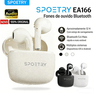 SPOETRY EA166 Fones de ouvido Bluetooth Fones de ouvido Bluetooth de alta qualidade com redução de ruído sem fio em Oferta na Shopee