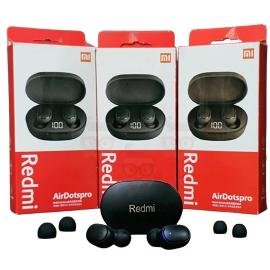 Fone De Ouvido Bluetooth Sem Fio Redmi Air DotsPro Xiomi com Display E6s 5.1 Tws Preto e Microfone. em Oferta na Shopee