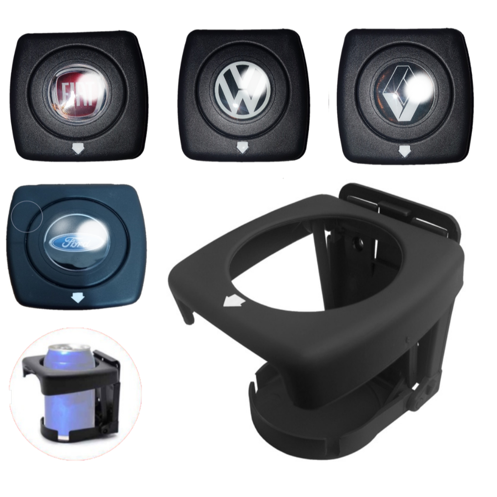 Imagem Porta Copos e Latas Térmicos Garrafas para Carros Caminhões Ônibus Barco Preto Retrátil