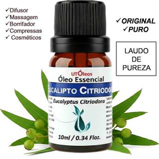 Oleo Essencial de EUCALIPTO CITRIODORA 100% Puro 10ml em Oferta na Shopee