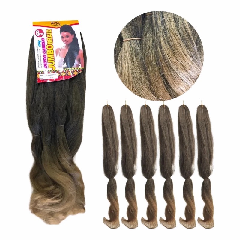Orgânico Jumbão Duplo 6 Peças 400g Penteados Afro Box Braids Twists YAN HAIR