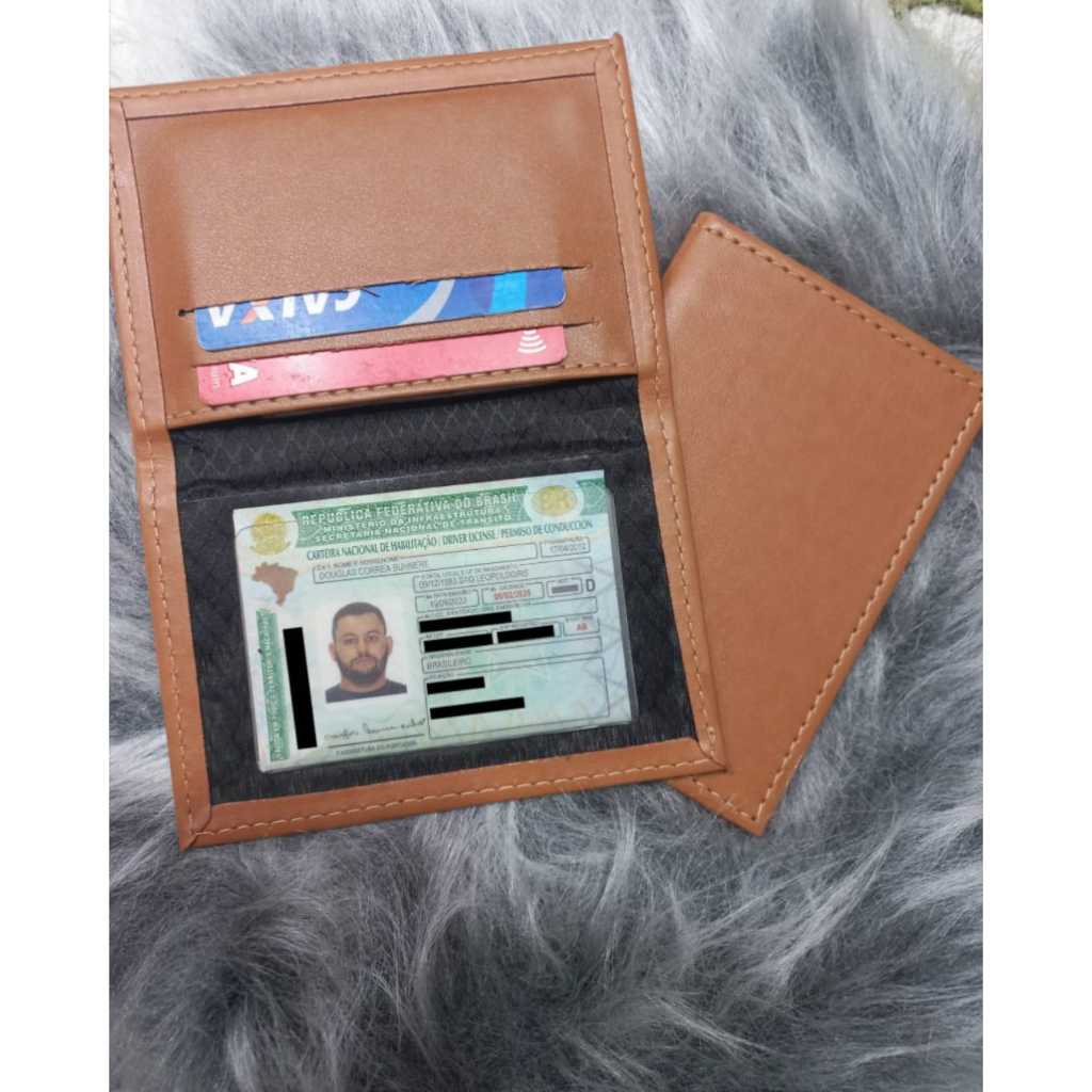 Carteira Slim Couro Porta Cartões RG CNH PERSONALIZADA | feminina Masculina | Presente | DIA DOS NAMORADOS