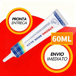 Cola Forte para Reparo de Sapatos 60ml - Cola Flexível e Transparente para Materiais Plásticos, Cola para Sapatos em Oferta na Shopee