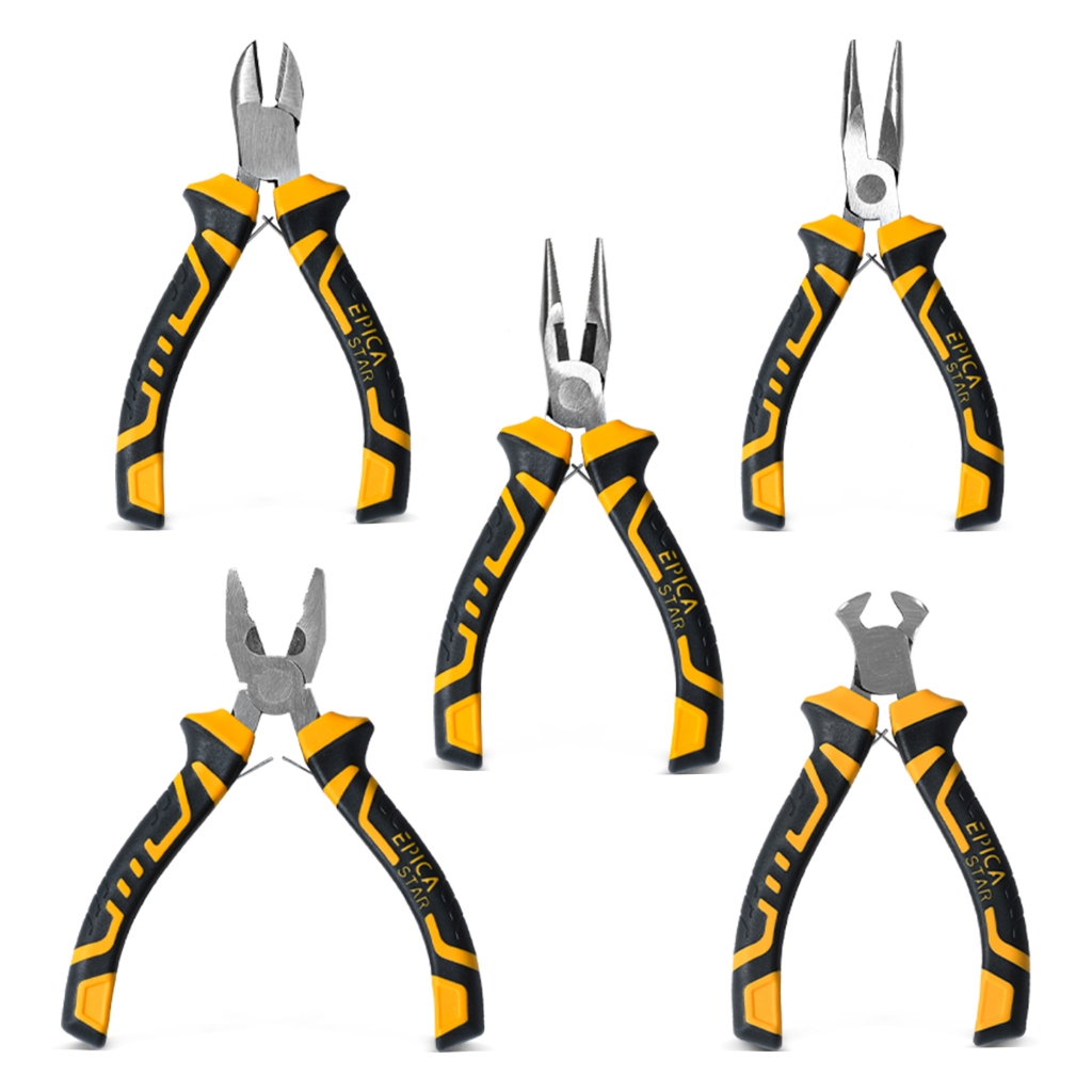 Kit de 5 Alicates Precisos Mini EPICA STAR EP-50843: Ferramentas para Reparo Eletrônico e DIY