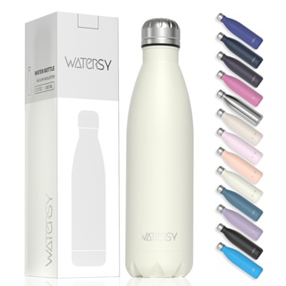 WATERSY Garrafa térmica em aço inoxidável 304，Academia Garrafa térmica Copo de água Aço Inox Garrafa Portátil 500ml em Oferta na Shopee