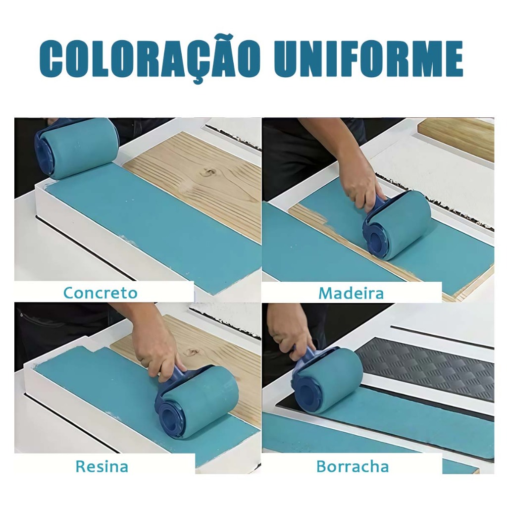 Pincel Rolo de Pintura Easy Glide de 6 Polegadas Rolo de Pintura Mágico para Pintura de Paredes + 72 cm cabo