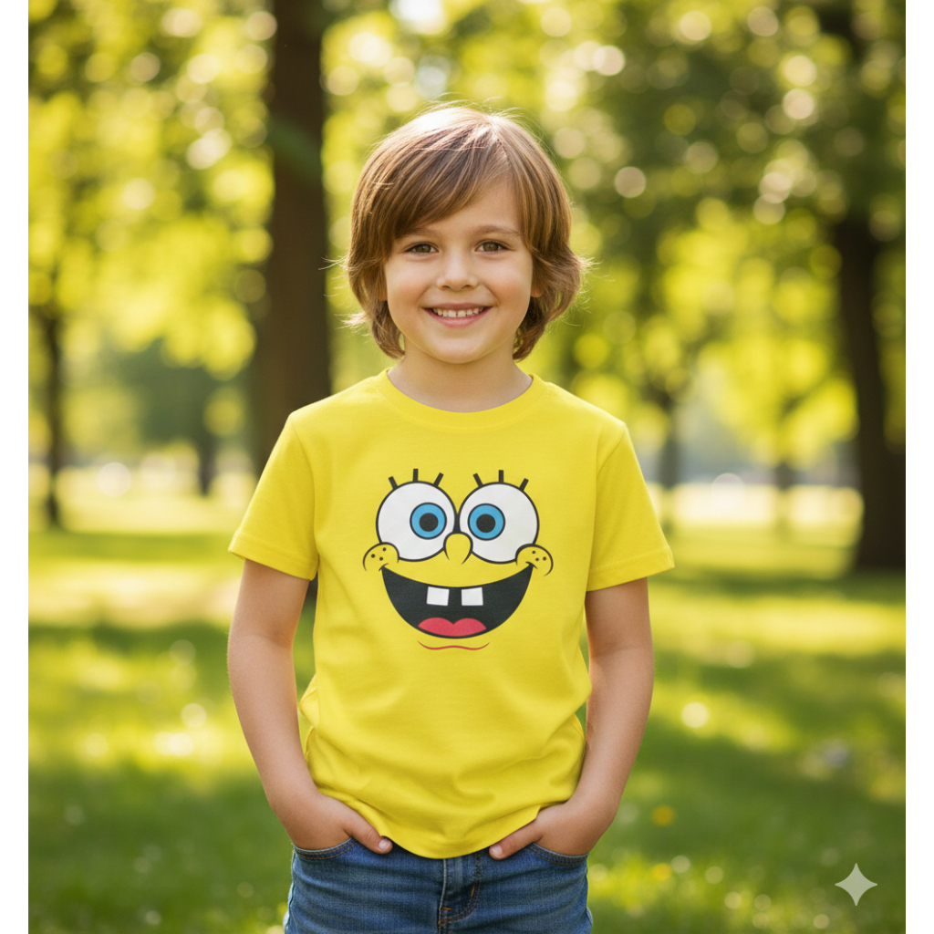 Camiseta  algodao Infantil juvenil adulto Bob Esponja desenho Promocao em Oferta na Shopee