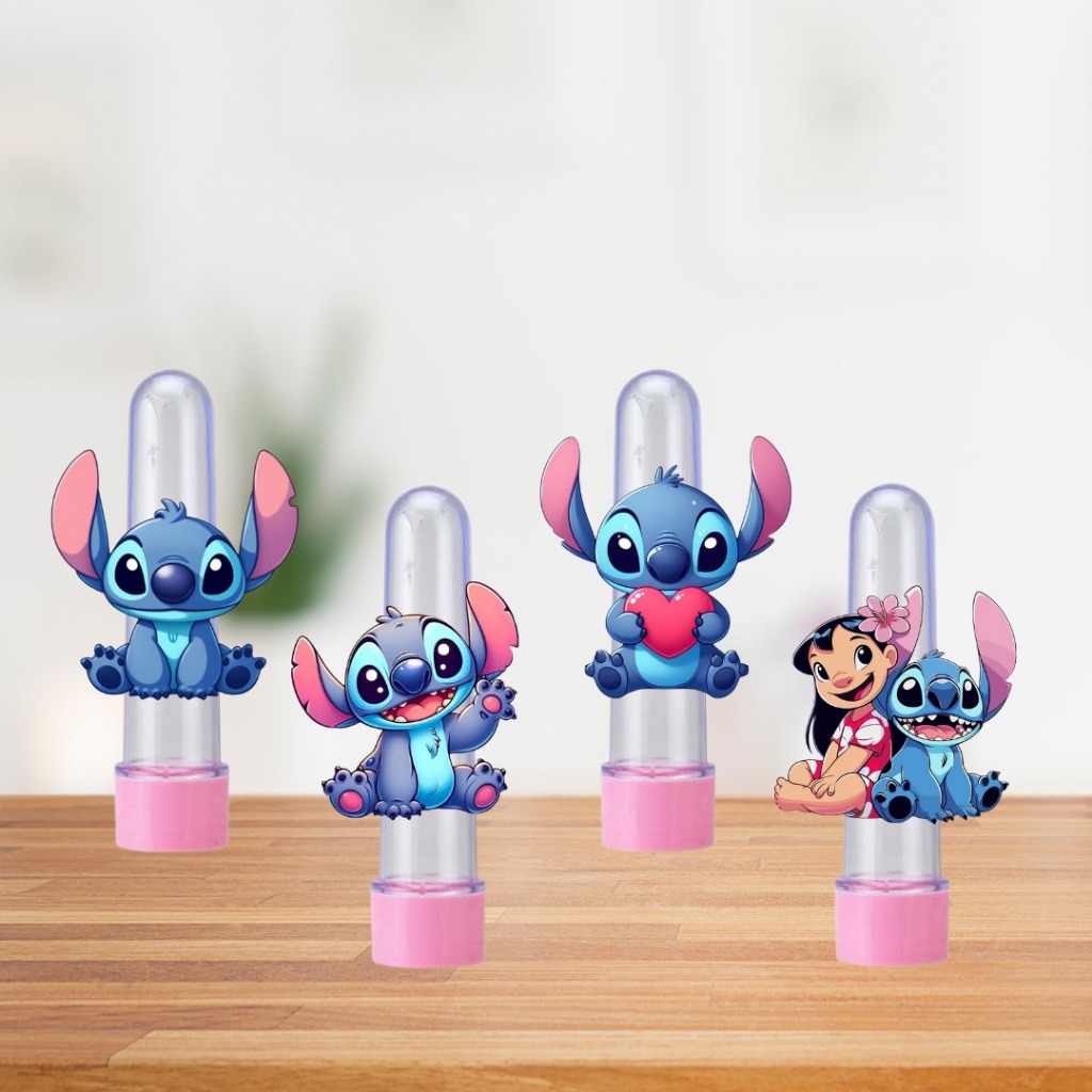 Aplique para Tubete de 13cm Festa Infantil Tema Stitch Lembrancinha Personalizada (NÃO COMPANHA TUBETE)
