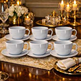 kit com 50/70 xícara de 200 ml BRANCO e 50/70 pires branco de acrílico em Oferta na Shopee