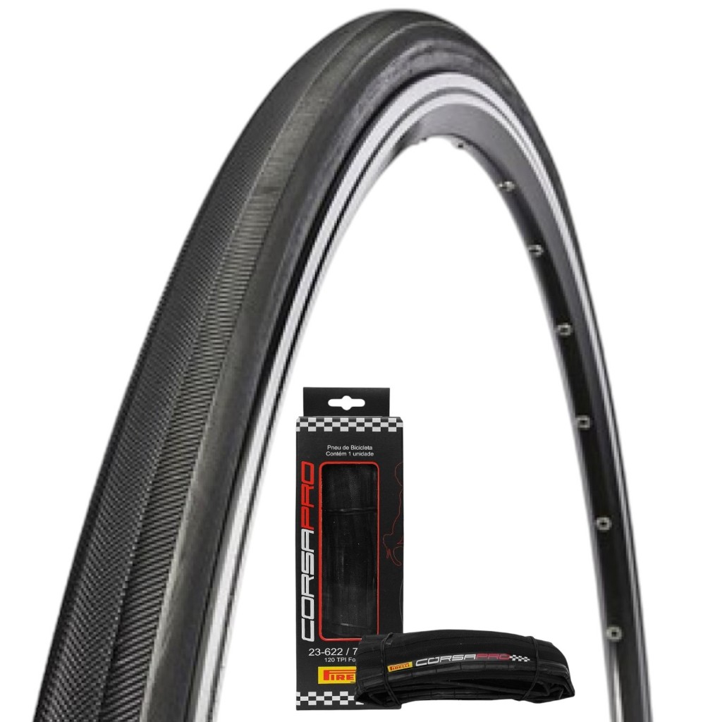 PNEU BIKE ARO 700X23 23-622 PIRELLI CORSAPRO KEVLAR TPI 120 SEM ARAME