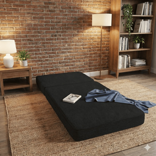 Puff Dobrável 3 em 1 Vira Cama Casal Solteiro E Poltrona Colchão Multiuso Prático Pronta Entrega em Oferta na Shopee