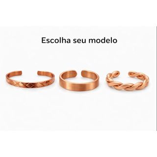 Anel De Cobre Puro Maciço Ajustavel Unissex (M e G ) Com Variações de Polegadas em Oferta na Shopee