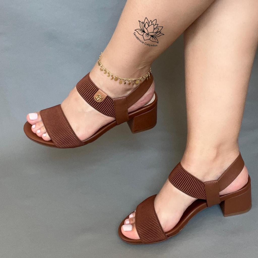 Sandália Feminina Salto Bloco Modare ultraconforto MD7187 em Oferta na Shopee