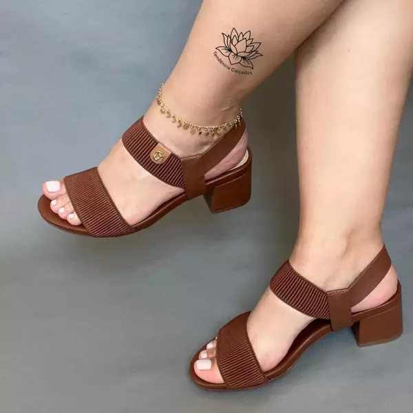 Sandália Feminina Salto Bloco Modare ultraconforto MD7187