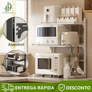 Rack Suporte para Micro-ondas Suporte para Microondas com Prateleira - Compacto, 2/3 Andares
