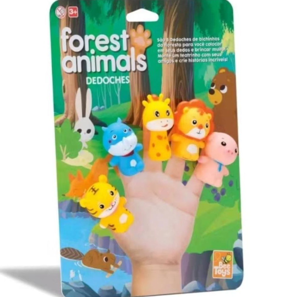 Fantoche Dedoche De Dedo Bichinhos De Brinquedos Modelos Animais Da Floresta - Bee Toys -